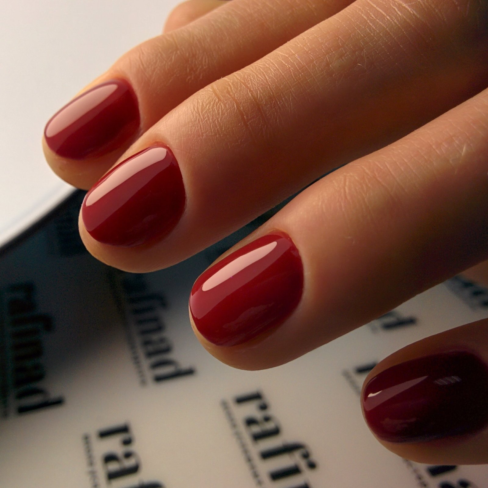 Deep red nails by Daria